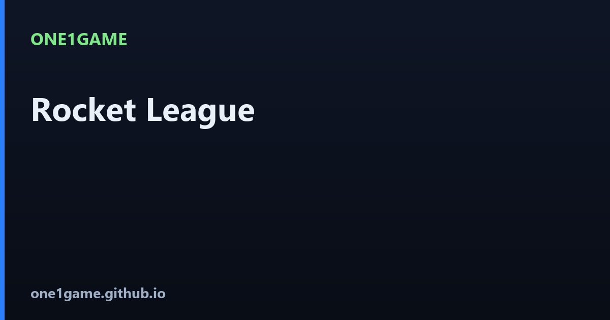Rocket League — обложка игры